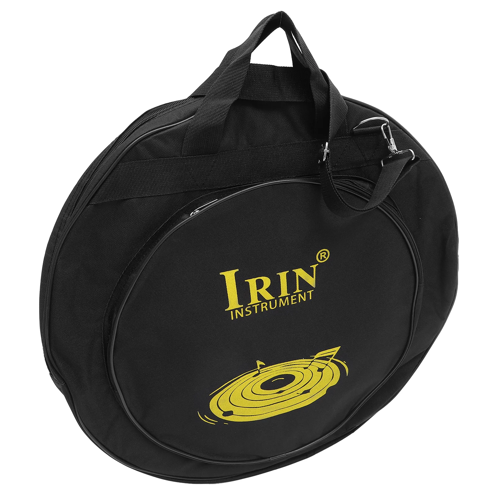 

21 Inch Cymbal Bag Padded Case Handle Oxford Cloth Storage Tote Black High Capacity Waterproof 600D Nylon Double Zipper