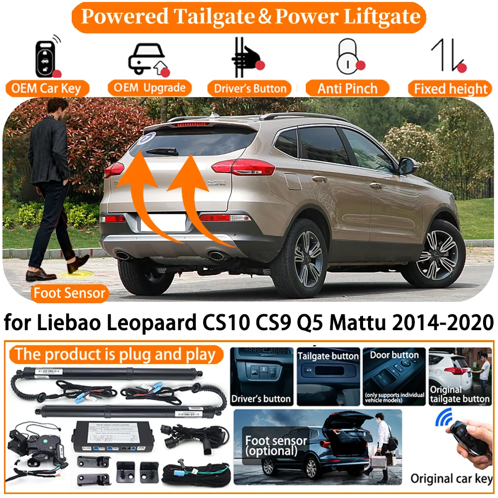 

Car Powered Tailgate system for Liebao Leopaard CS10 CS9 Q5 Mattu 2014-2020 Automatic Electric Power Tailgate Tail Gate Lift kit