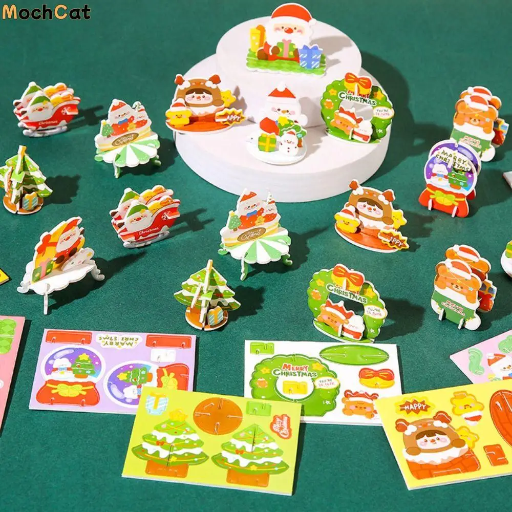 

Santa Claus Christmas 3D Puzzle Snowman Christmas Tree Kids Xmas Arts Puzzle Safety Random style Cartoon Kriss Kringle Jigsaw