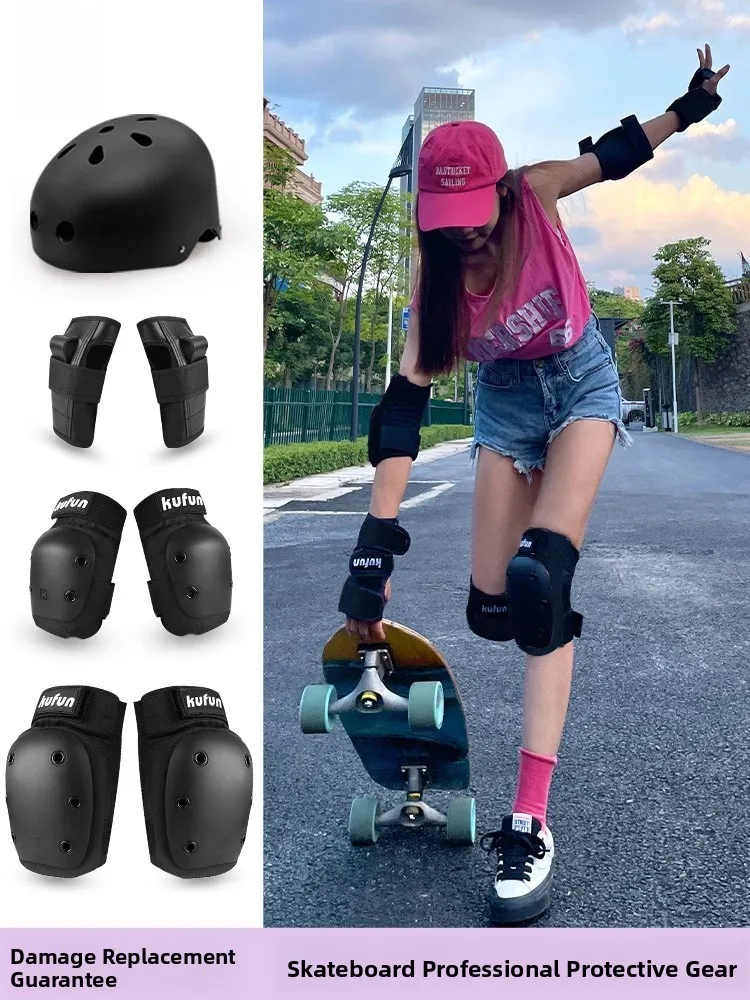 

Комплект защитного снаряжения Clete: шлем и наколенники для женщин, подростков и детей для катания на роликах и скейтбординга