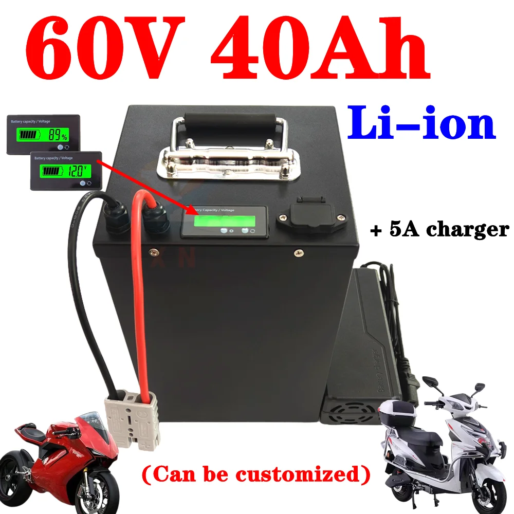 impermeabile 60 v 40ah agli ioni di litio bateria li ion BMS per 4000 W 3000 W Triciclo bici del motorino Del Motociclo go cart