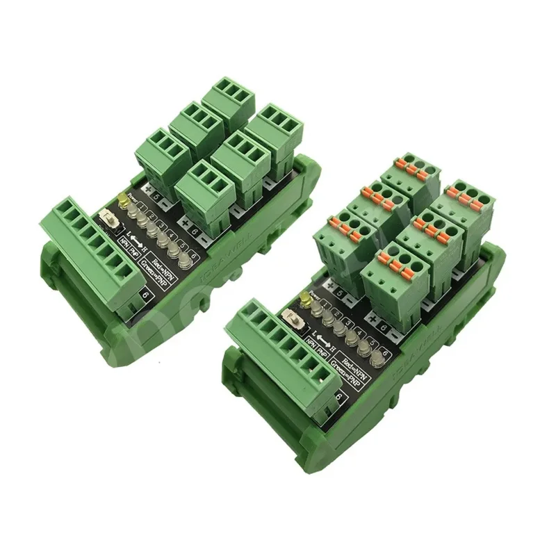 6-Way Proximity Switch Sensor Terminal Block Two- Three-Wire PLC Input Module Photoelectric Conversion Board NPN / PNP