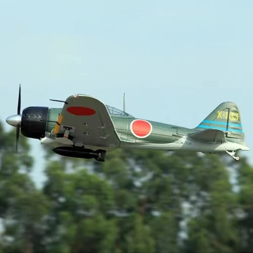 FMSRC RC Airplane 1400MM 1.4M  Zero Fighter Green 6CH with Flaps Retracts PNP  Warbird Remote Control Model Plane Aircraft