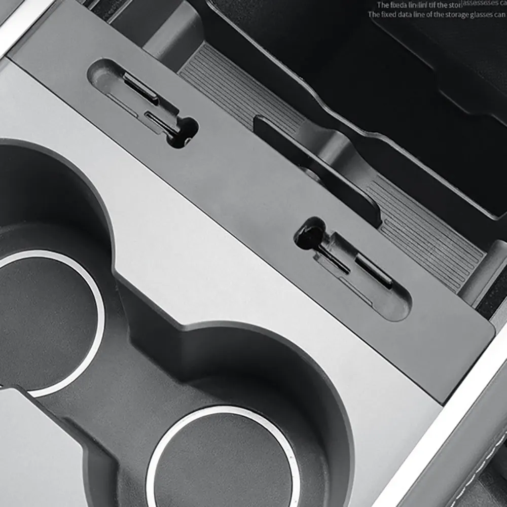 حامل نظارات شمسية لوحدة التحكم المركزية لـ Tesla Model Y 2020-2024 مسند الذراع صندوق محور صندوق تخزين حامل بطاقة المفاتيح