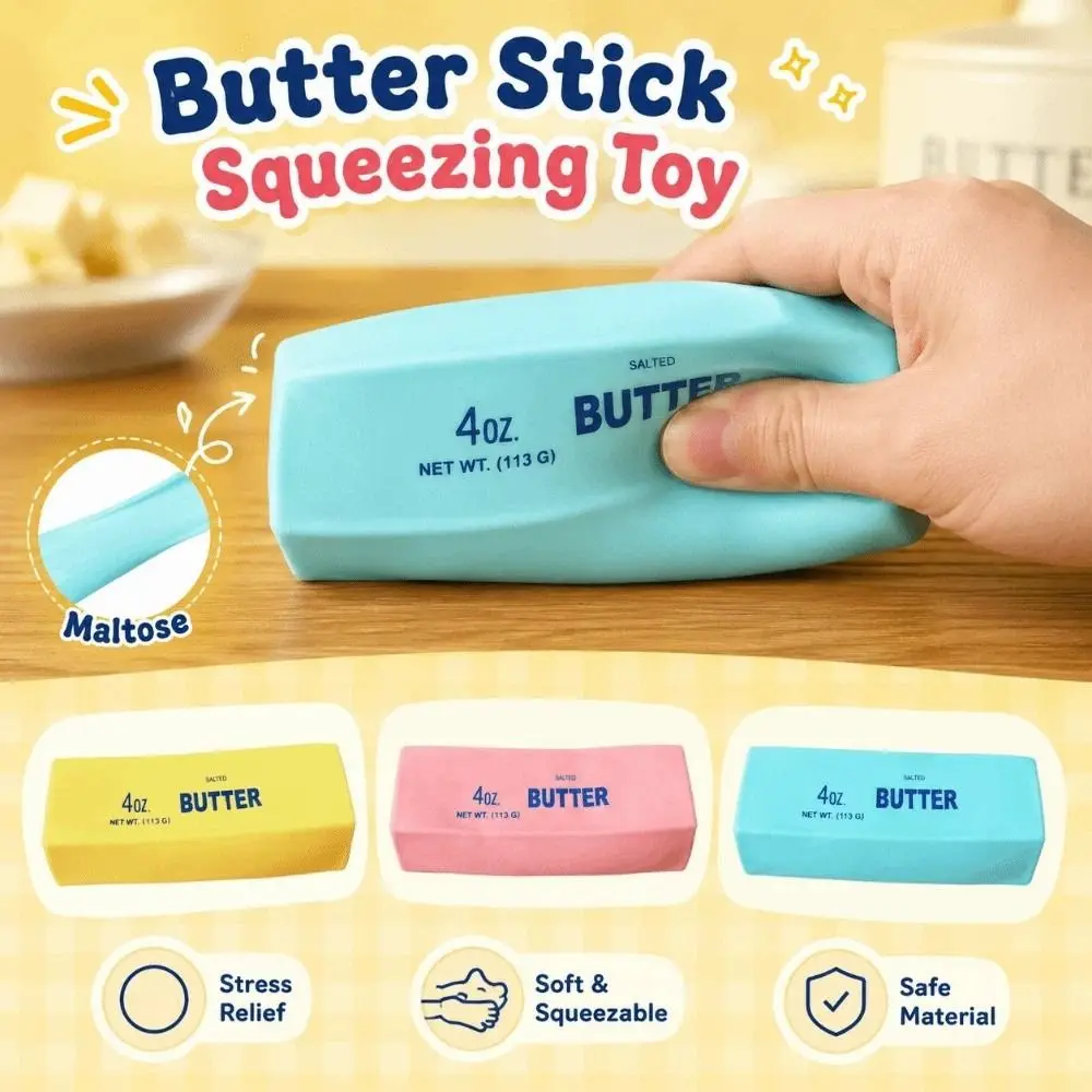 Maltose Butter Stick Squeezing Super Soft Hand Relax Slow Rebound Fidget Comfortable Anxiety Relief Butter Stick Squishy