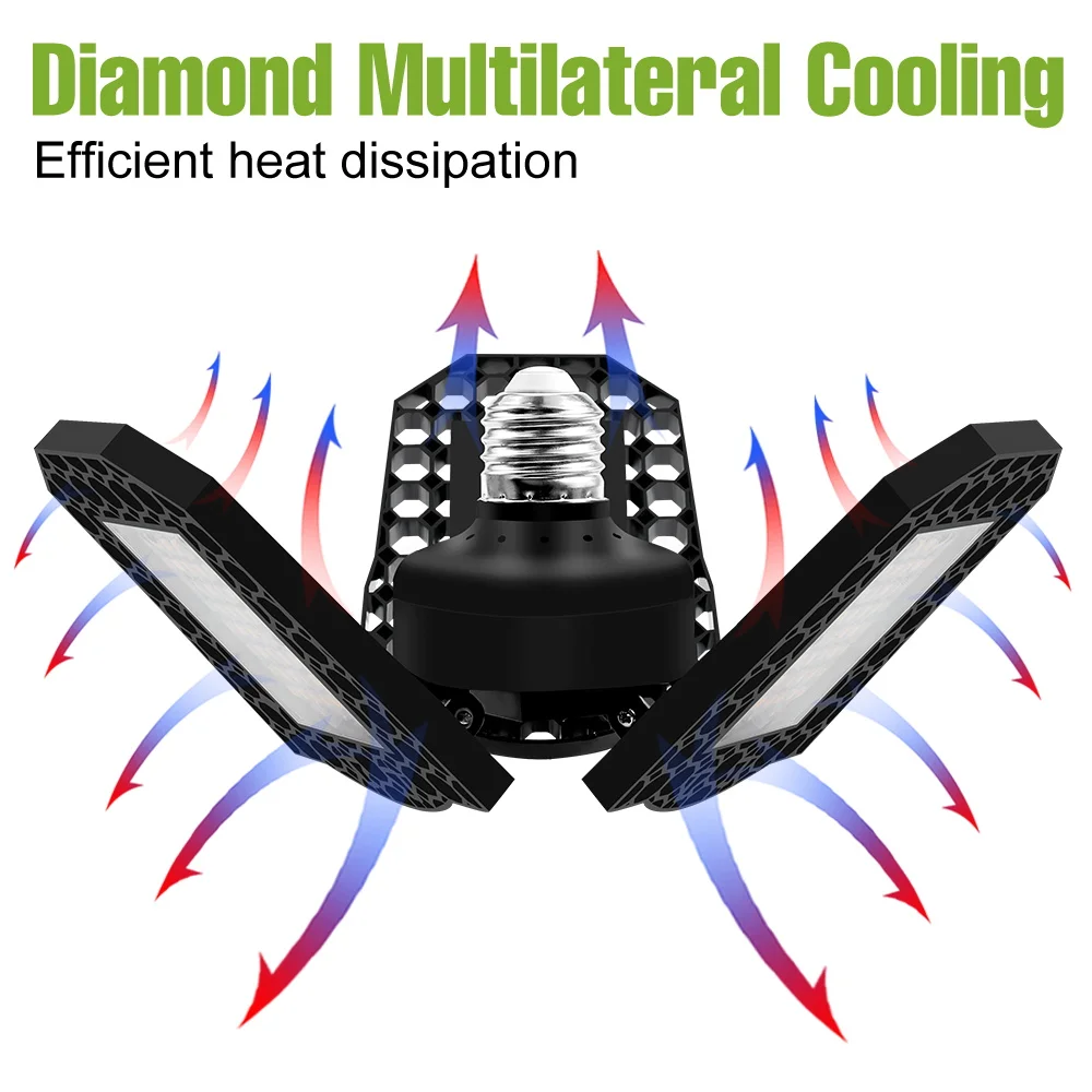 200 واط LED مصباح المرآب لمبة E27/E26 مصباح السقف طوي تشوه AC100-277V الأضواء مستودع ورشة عمل الطابق السفلي الإضاءة