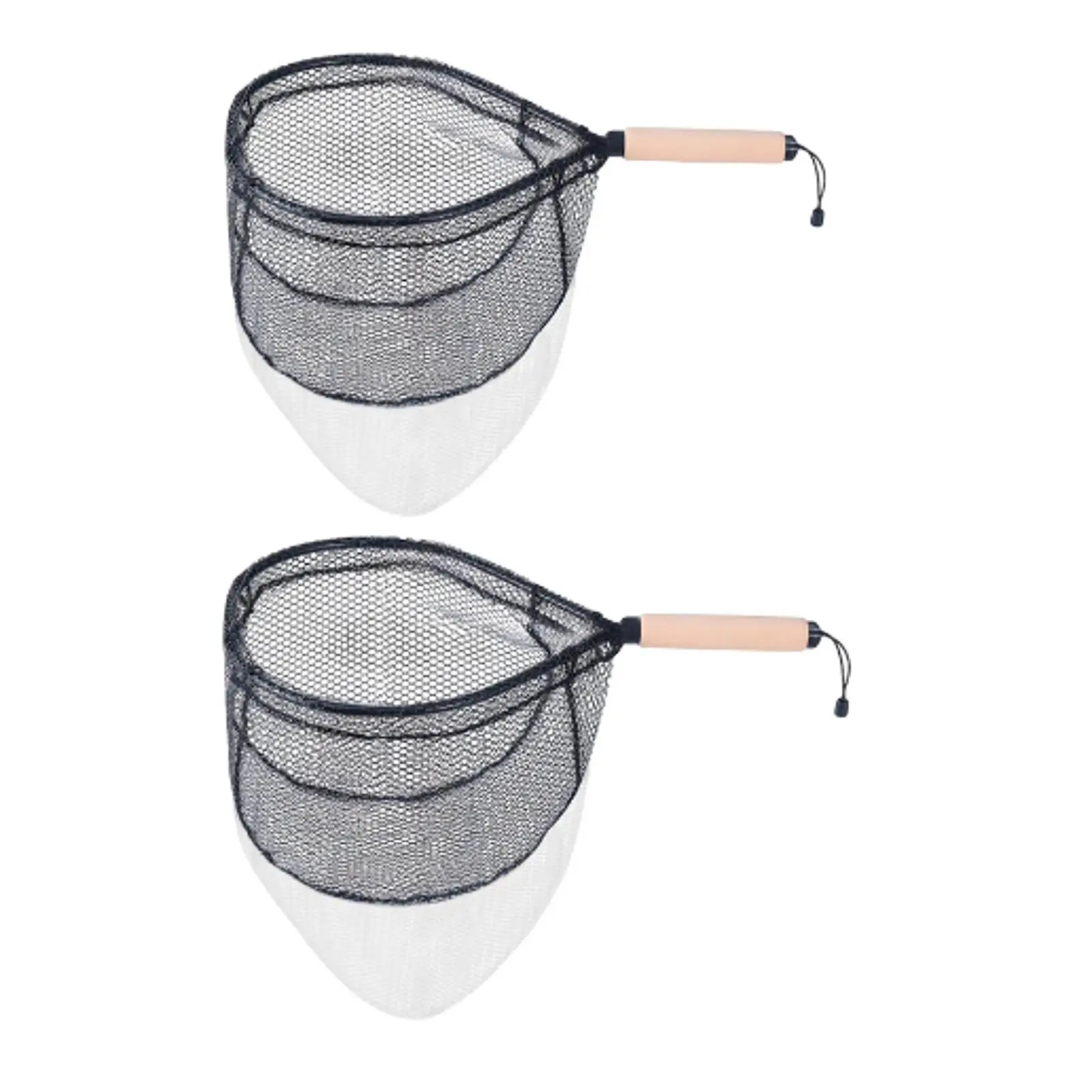 

Рыболовная сеть с короткой ручкой, портативная многофункциональная деревянная ручка, подсак