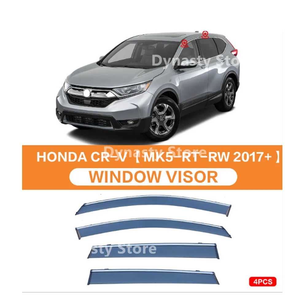 Car Window Visor Waterproof Protect Sunny Rainy Shelter Auto External Accessory For HONDA CR-V