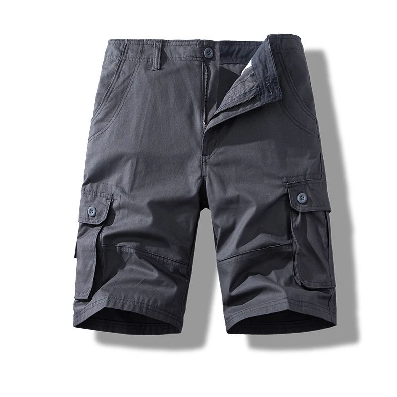Herren Sportshorts Cargo Shorts Hosen Große Größe Bermuda Halbe Hosen Baumwolle Lose Gerade Laufen Gym Shorts Hosen – Detail 5