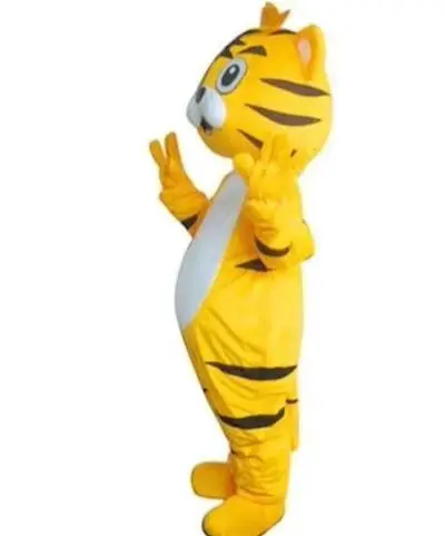 New Adult Best Sale Lovely Yellow Tiger Mascot Costume Christmas Fancy Dress Halloween Mascot Costume