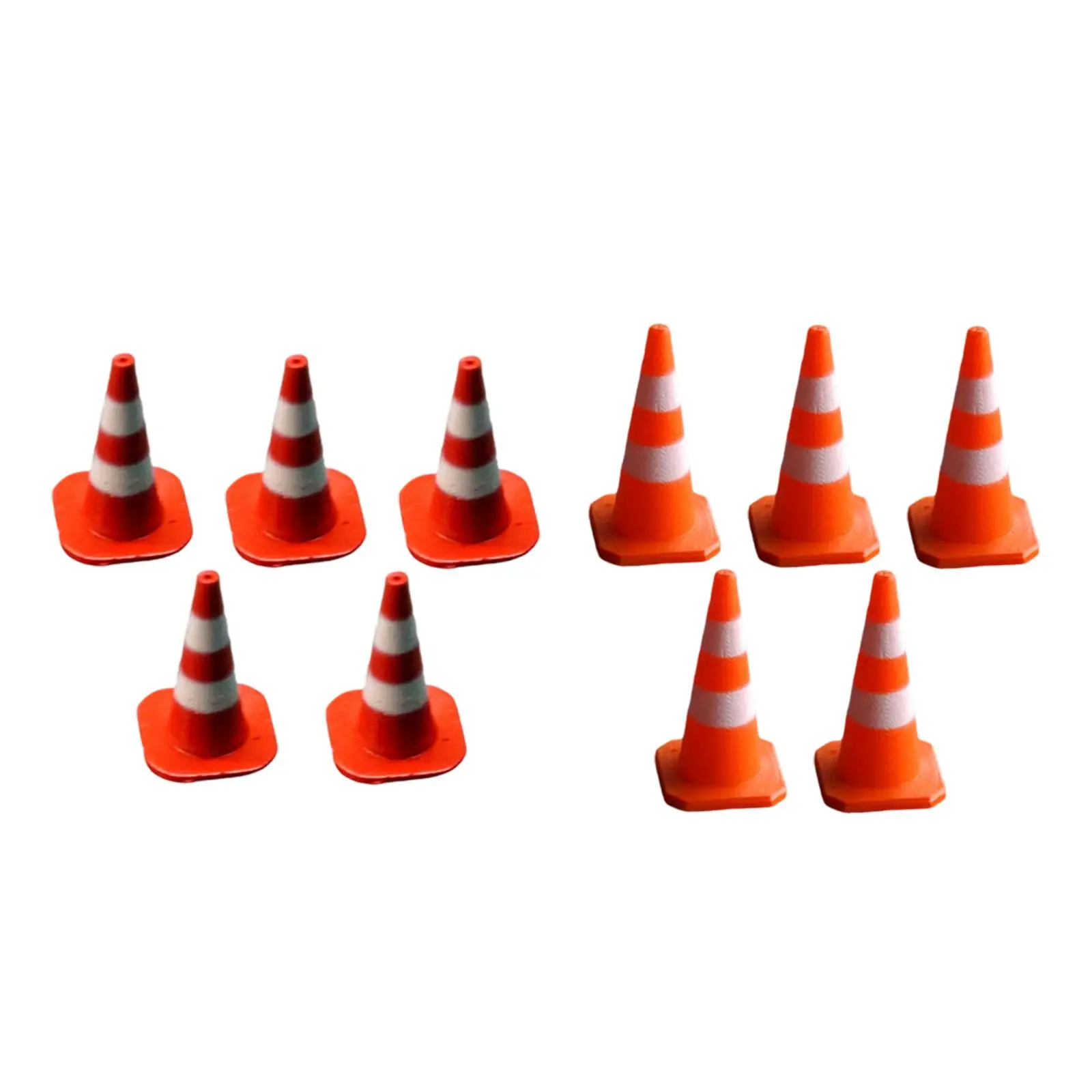 

5Pcs 1:64 Traffic Cone Model Ornament Mini Parking Cones Simulation for Sand Table Miniature Projects Architectural Buildings