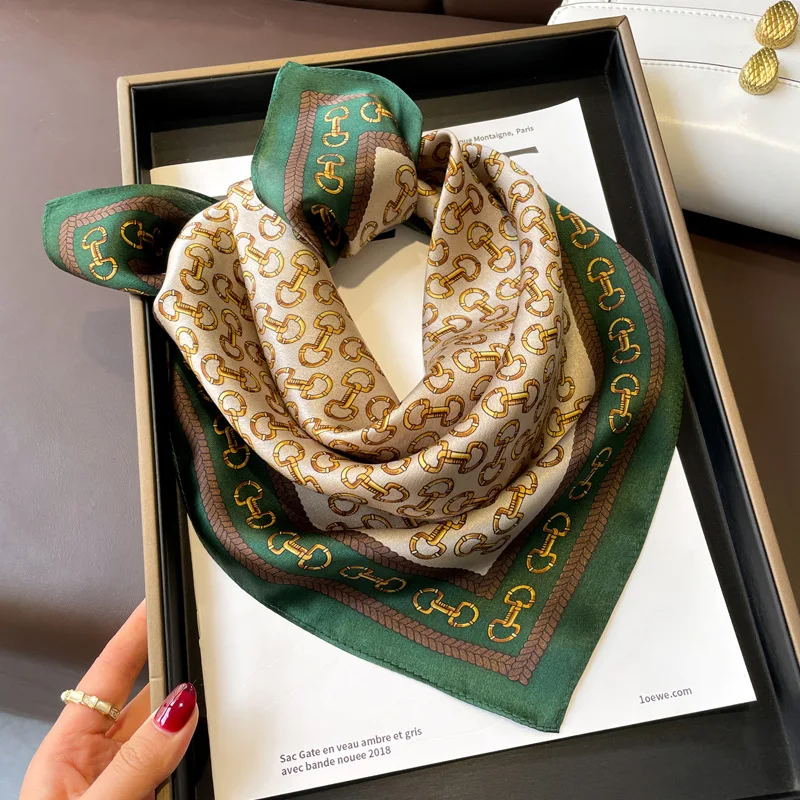 Kerchief 70cm Scarves Scarf Women Tie Hair Or Bag with Shirt Ornaments for All Seasons