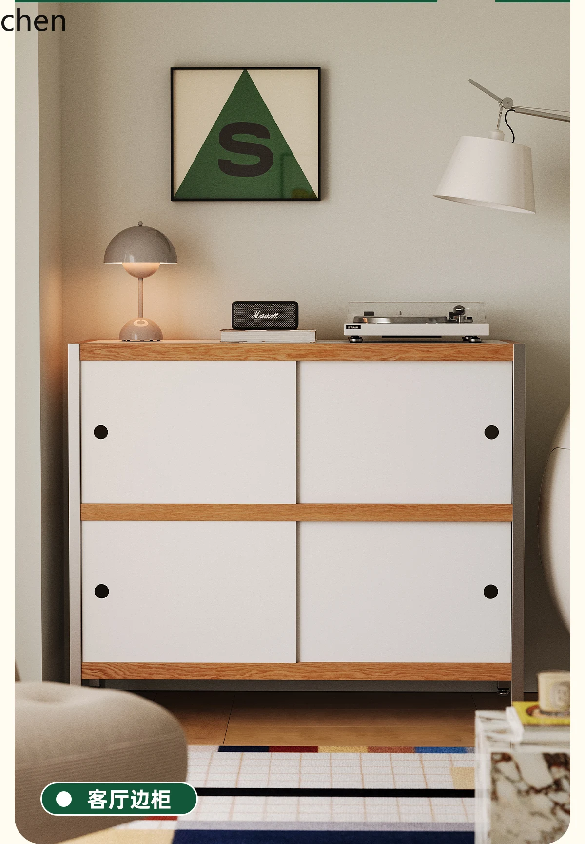YXY solid wood chest, medieval dining side cabinet, living room, bedroom, wall locker, bed end floor locker