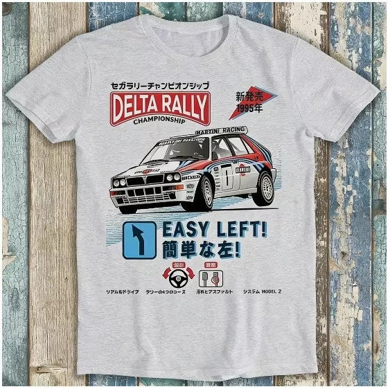 2026 New Martini Racing Delta Rally Arcade Funny Gift Tee T Shirt Men's and Women's Same Crew Neck Pure Cotton T-shirt