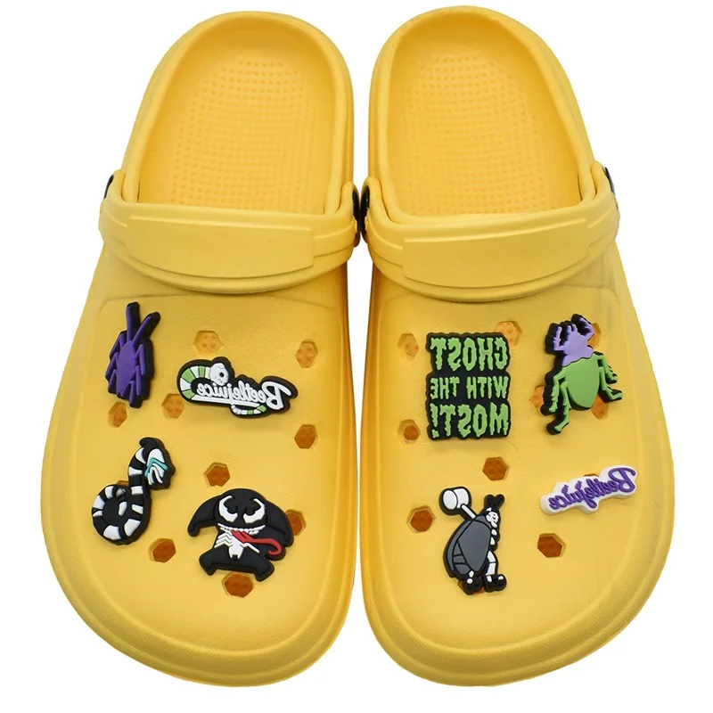 Black Monsters Shoes Charms Accessories Unique Purple Insect Beetle shoe decoration Diy Party gifts