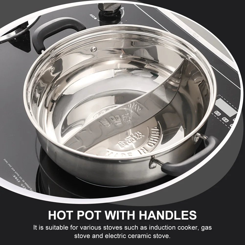 

Stainless SteelPot 304 Practical Containers Hot Pots Handles Kitchen Supply Gas Cooker Suitable Induction Stove