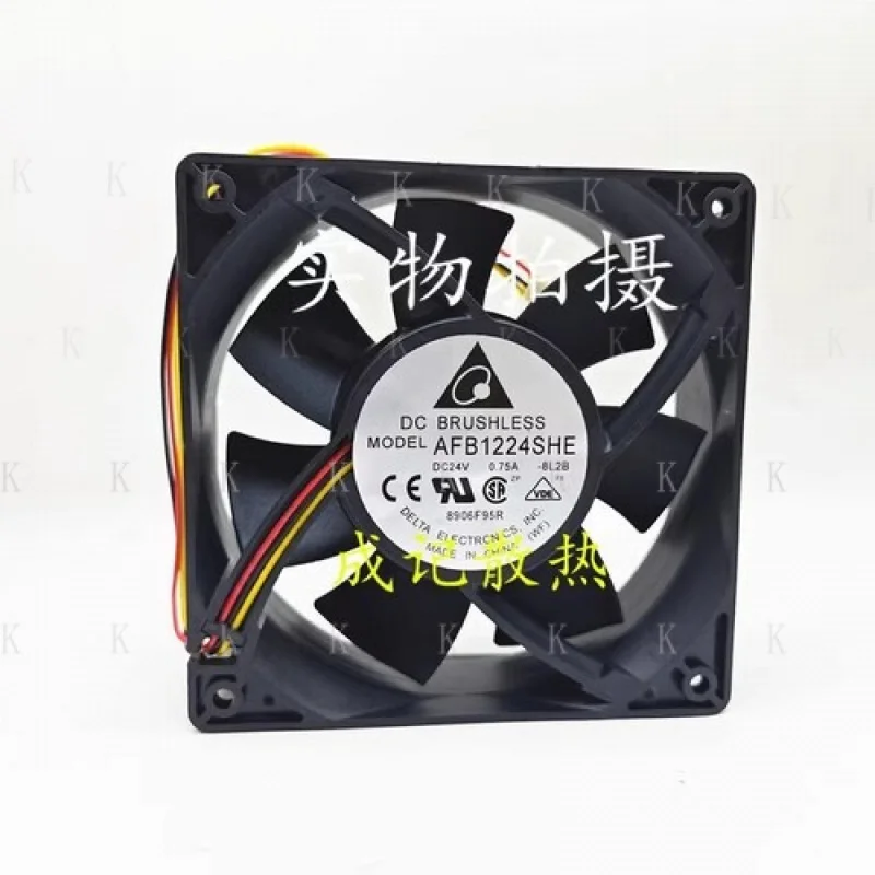 

C for Delta AFB1224SHE-8L2B 12038 DC24V 0.75A 12CM 3-Wire Inverter Cooling Fan