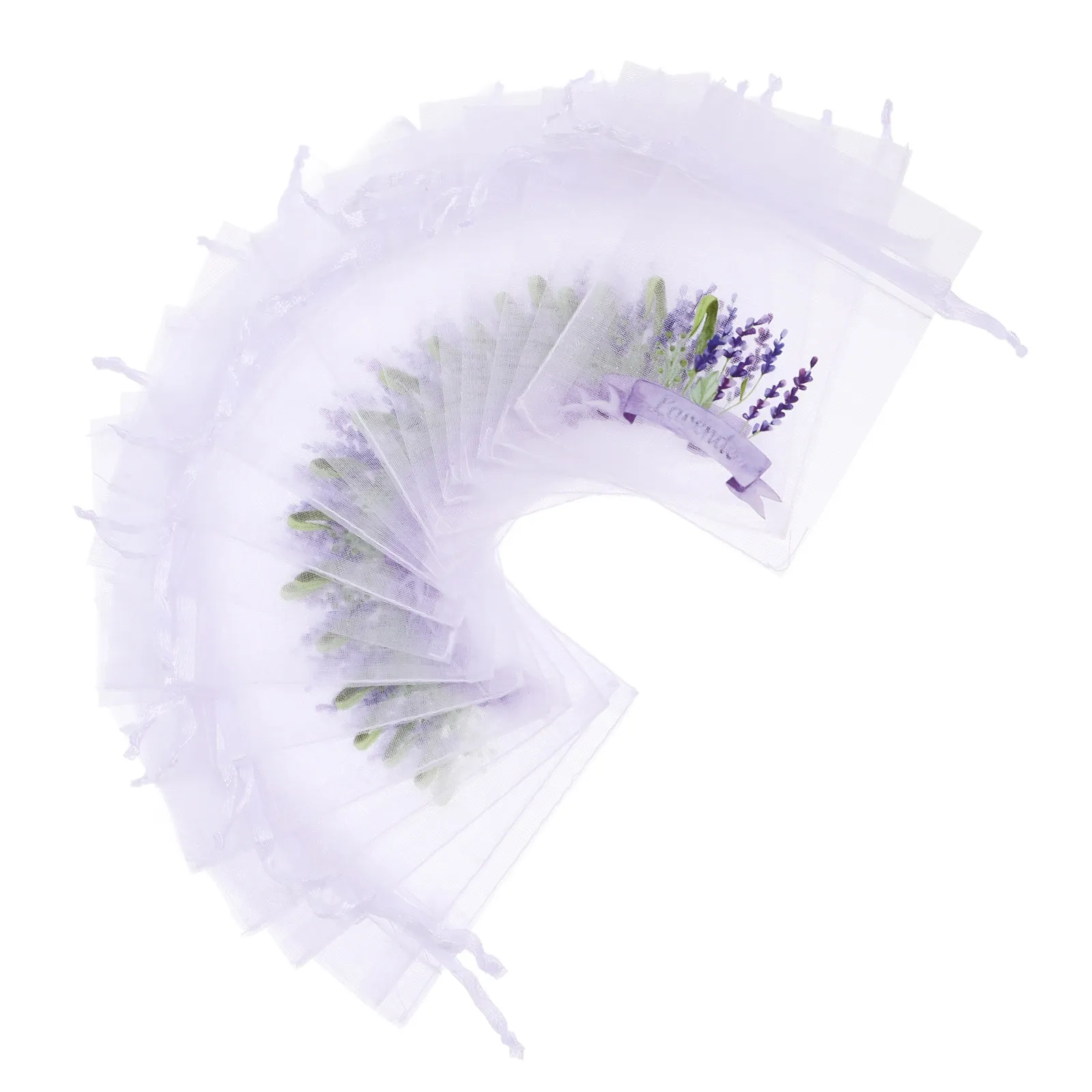 

20 шт. мешочков для лаванды с завязками, сетчатые дышащие мешочки для хранения лаванды и лепестков роз, саше для гардероба и ящиков