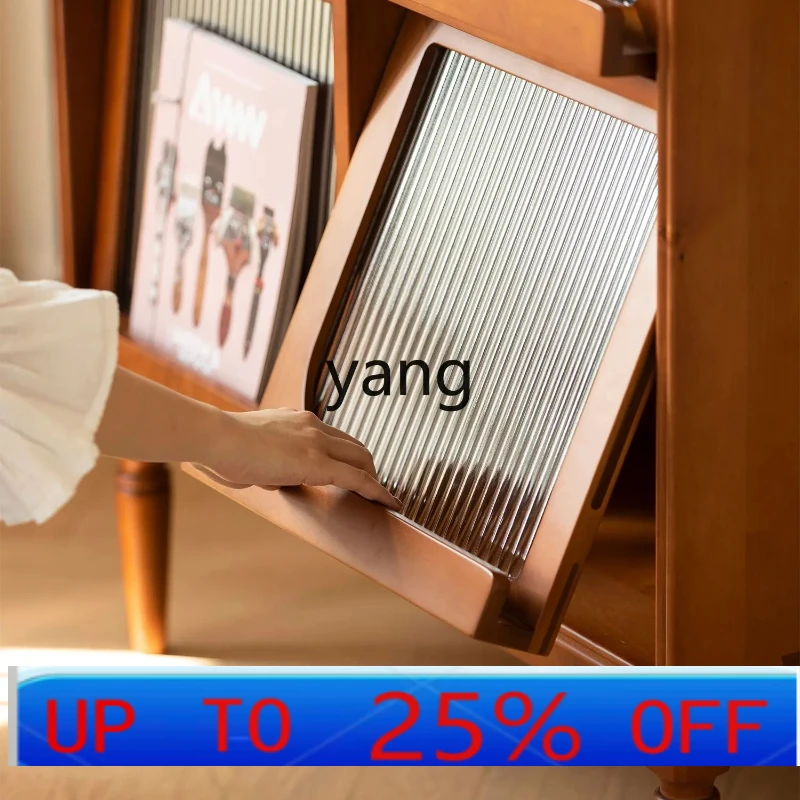 

LMM Solid Wood Living Room Bookcase Sofa Middle-Ancient Dining Side Locker