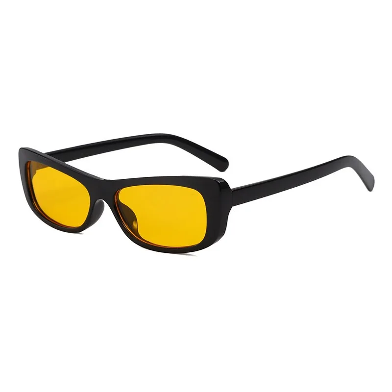 نظارات مربعة جديدة نظارات شمسية كلاسيكية عصرية للنساء ذات علامة تجارية مصممة صغيرة مستطيلة نظارات شمسية سوداء للرجال