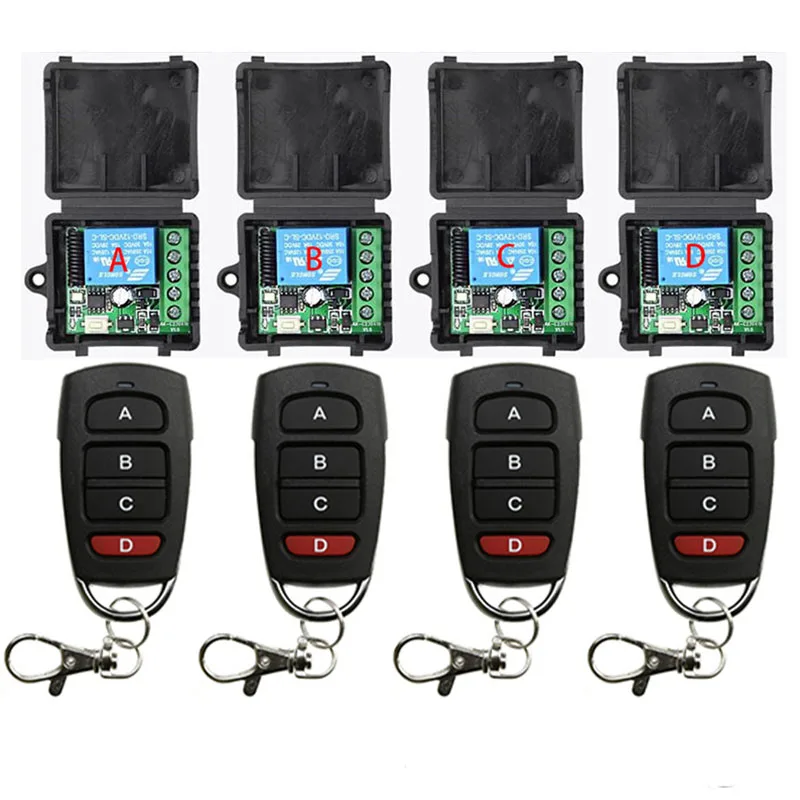 433 ميجا هرتز العالمي لاسلكي للتحكم عن بعد التبديل تيار مستمر 12 فولت 1CH 10A التتابع وحدة الاستقبال RF الارسال 433 ميجا هرتز التحكم عن بعد