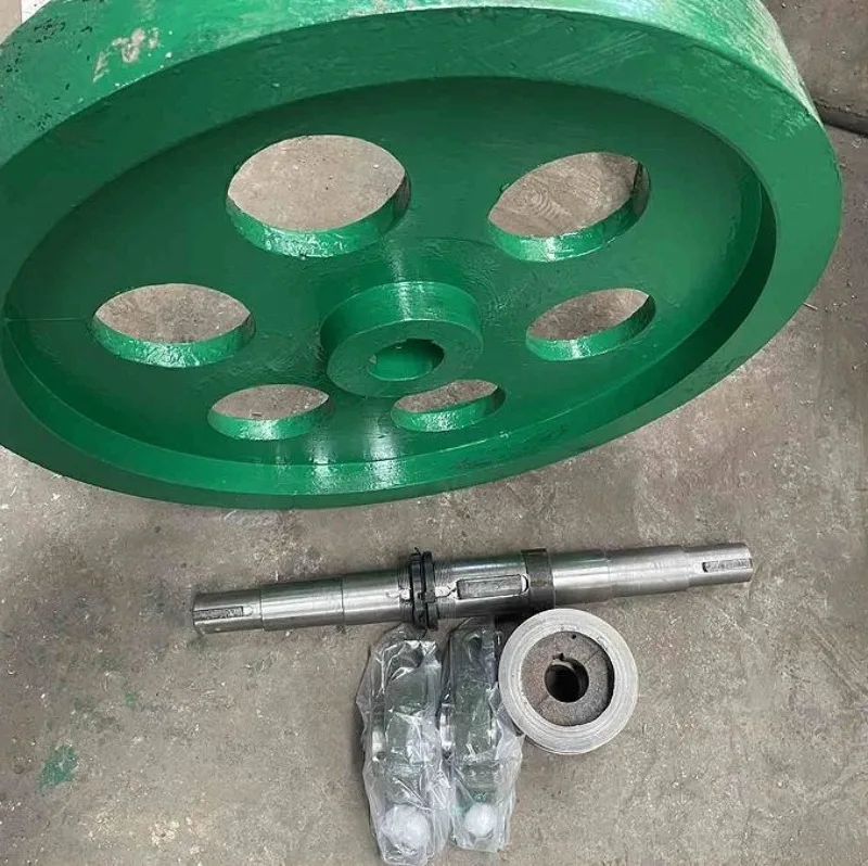150KG cast iron agricultural machinery free energy generator belt wheel sand making machine crusher inertia wheel reducer