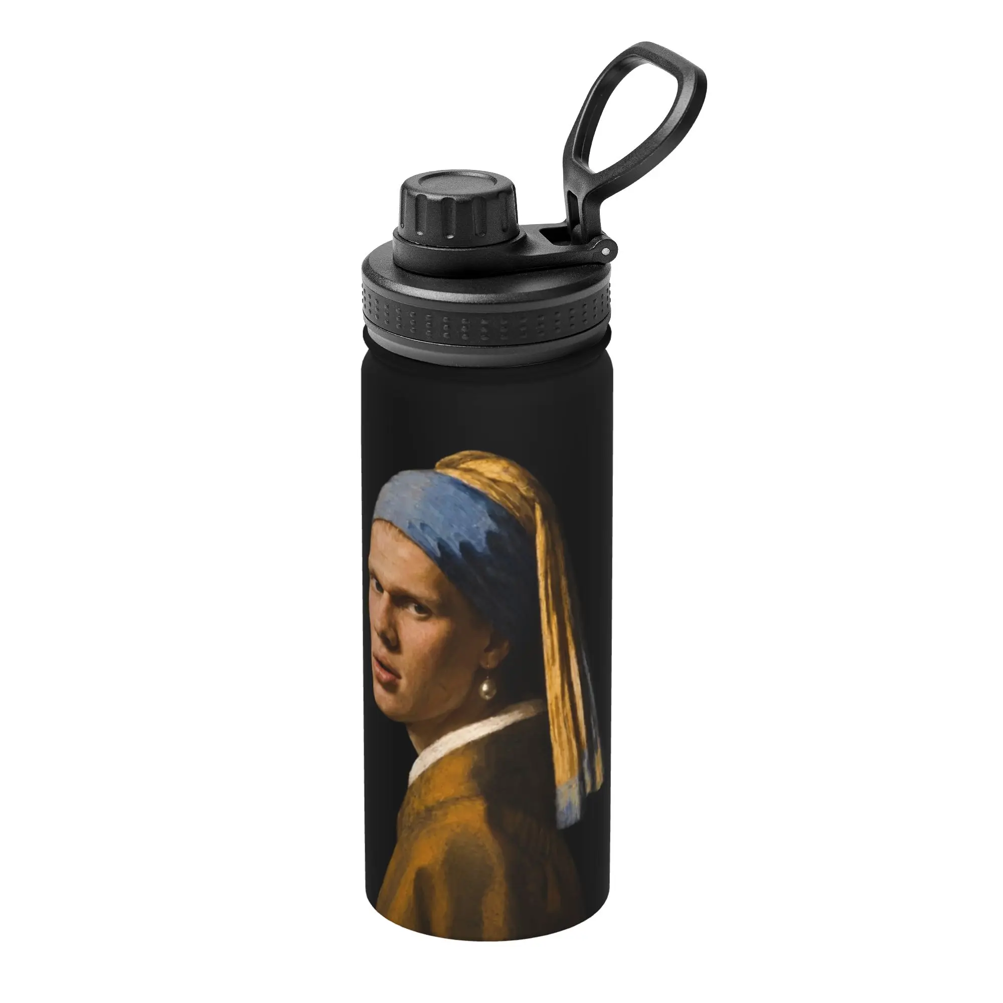Haalands Meme 18OZ Sports Insulated Kettle Football Star Coffee Cups Stainless Steel Office Home Mugs Water Bottle