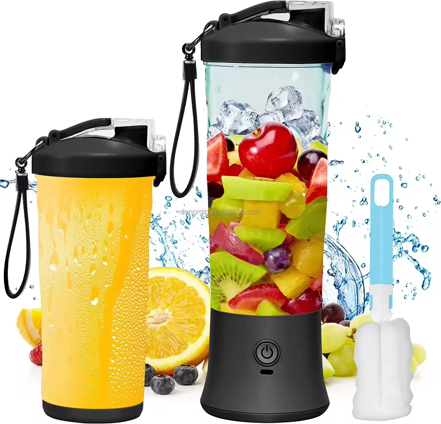 

Portable USB Electric Fruit Juicer Blender Mini Slow Juicer Stainless Steel Plastic Blades DC for Home Car Use for Outdoor