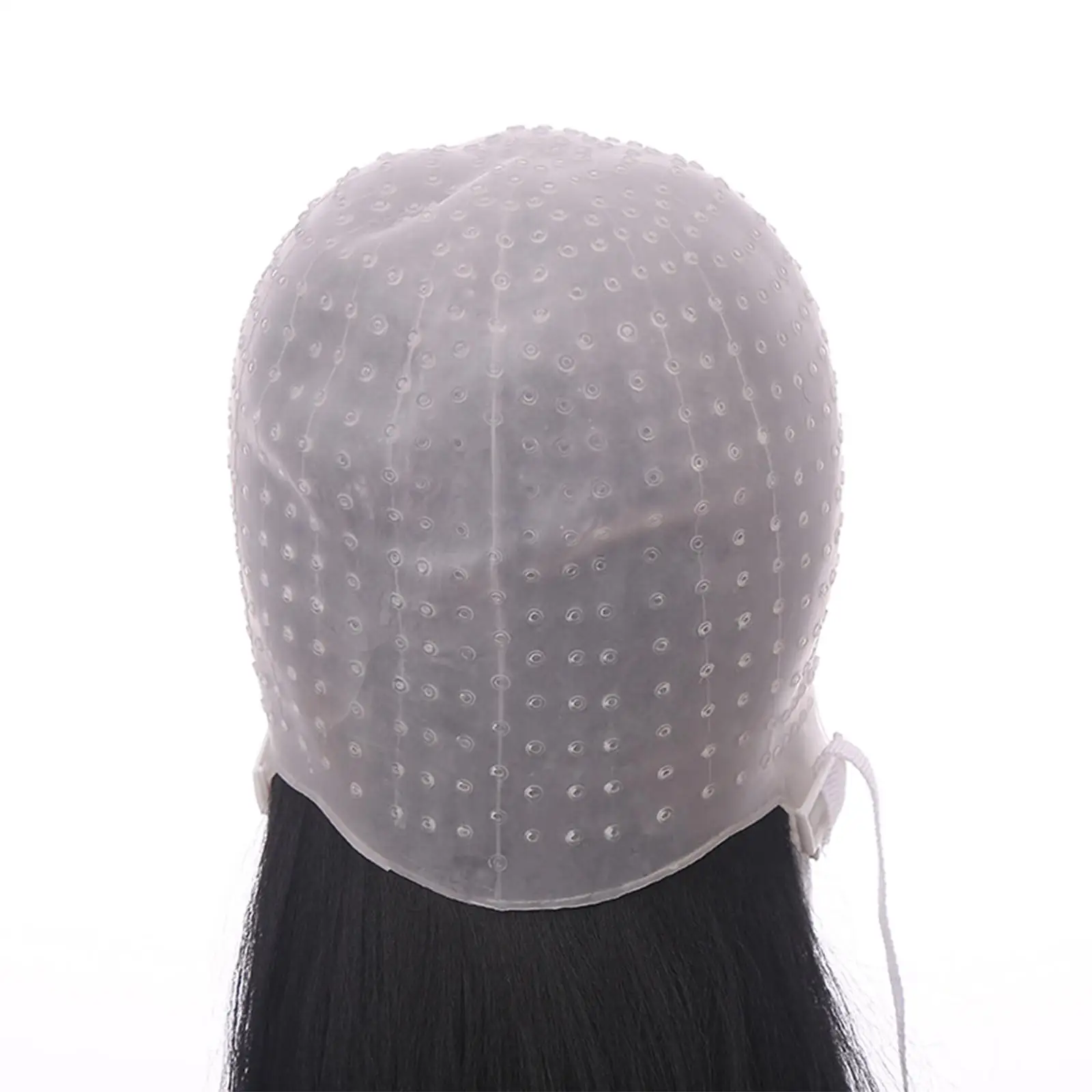 

Reusable Silicone Hair Coloring Highlighting Hat Pre Punched White Hair Hat