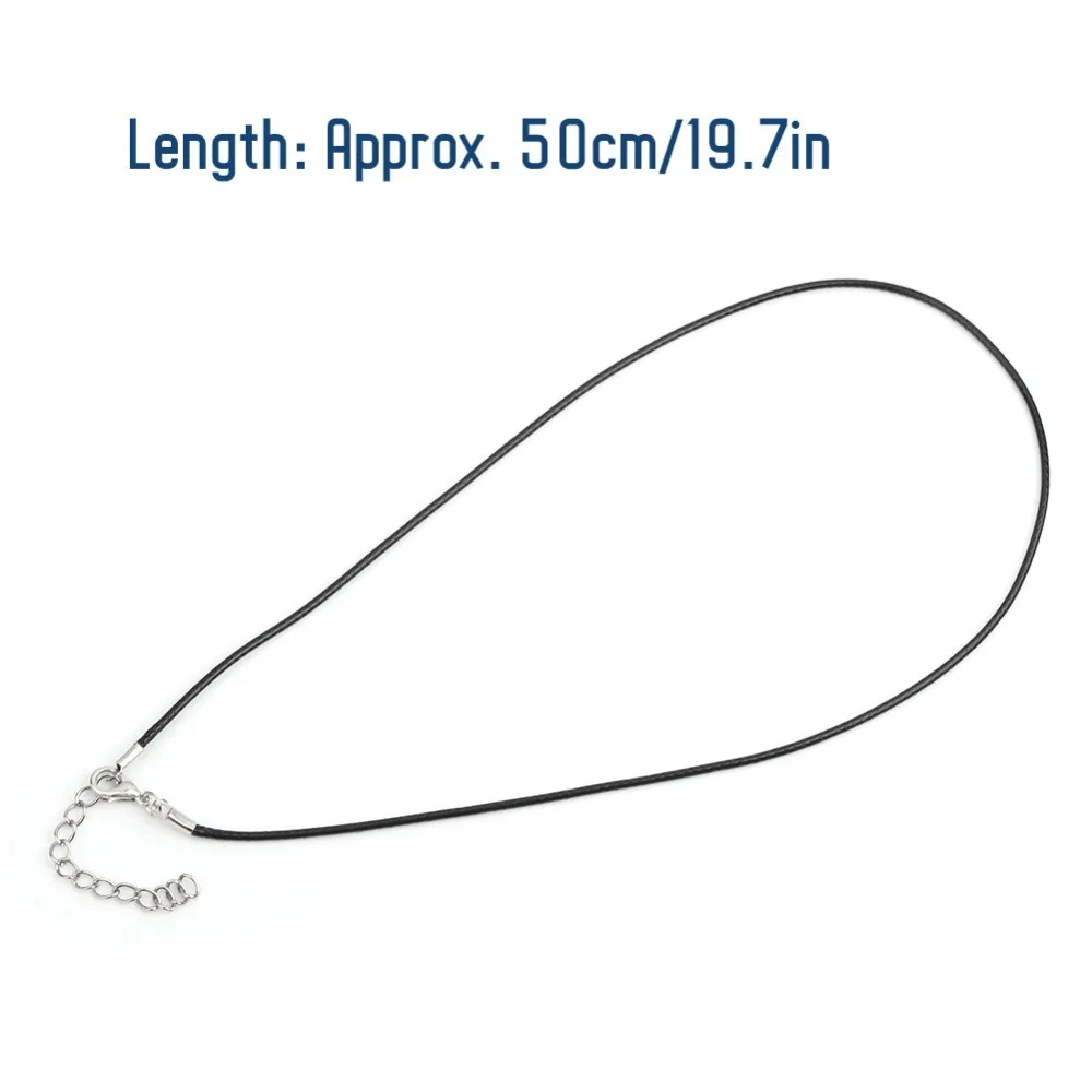 100pcs Full Set Black Lobster Clasp Wax Rope 50cm DIY Jewelry Wax Rope Chain DIY Jewelry Making