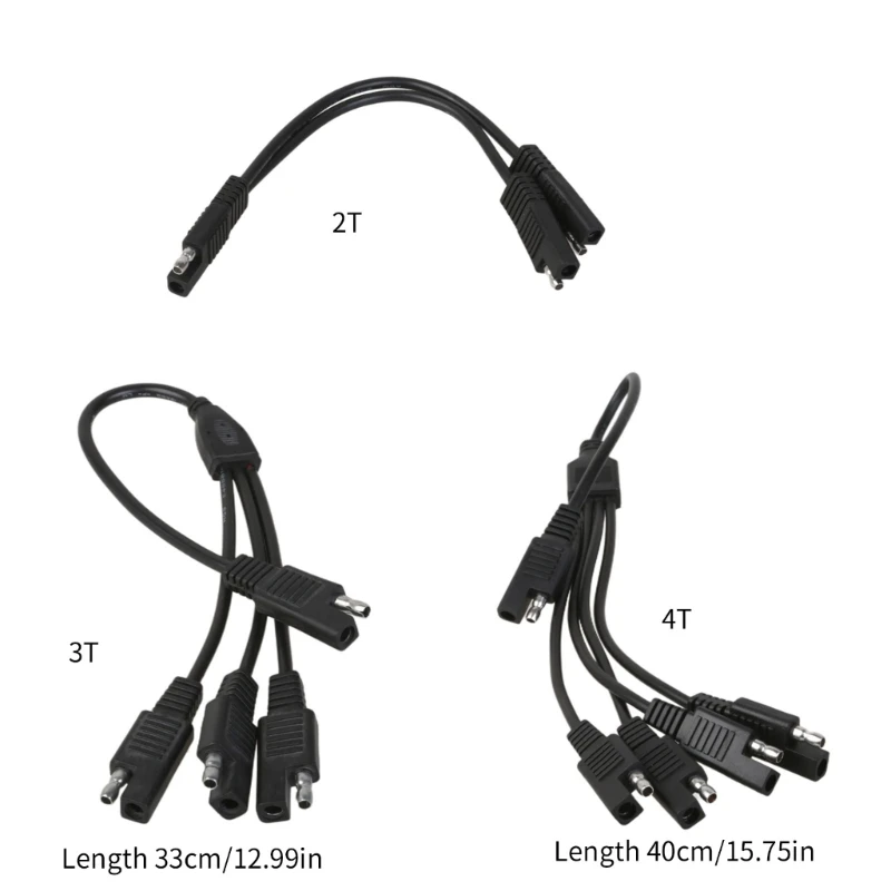 Divisores 18AWG SAE 1 a 2/3/4 extensão SAE automotivo alimentação SAE