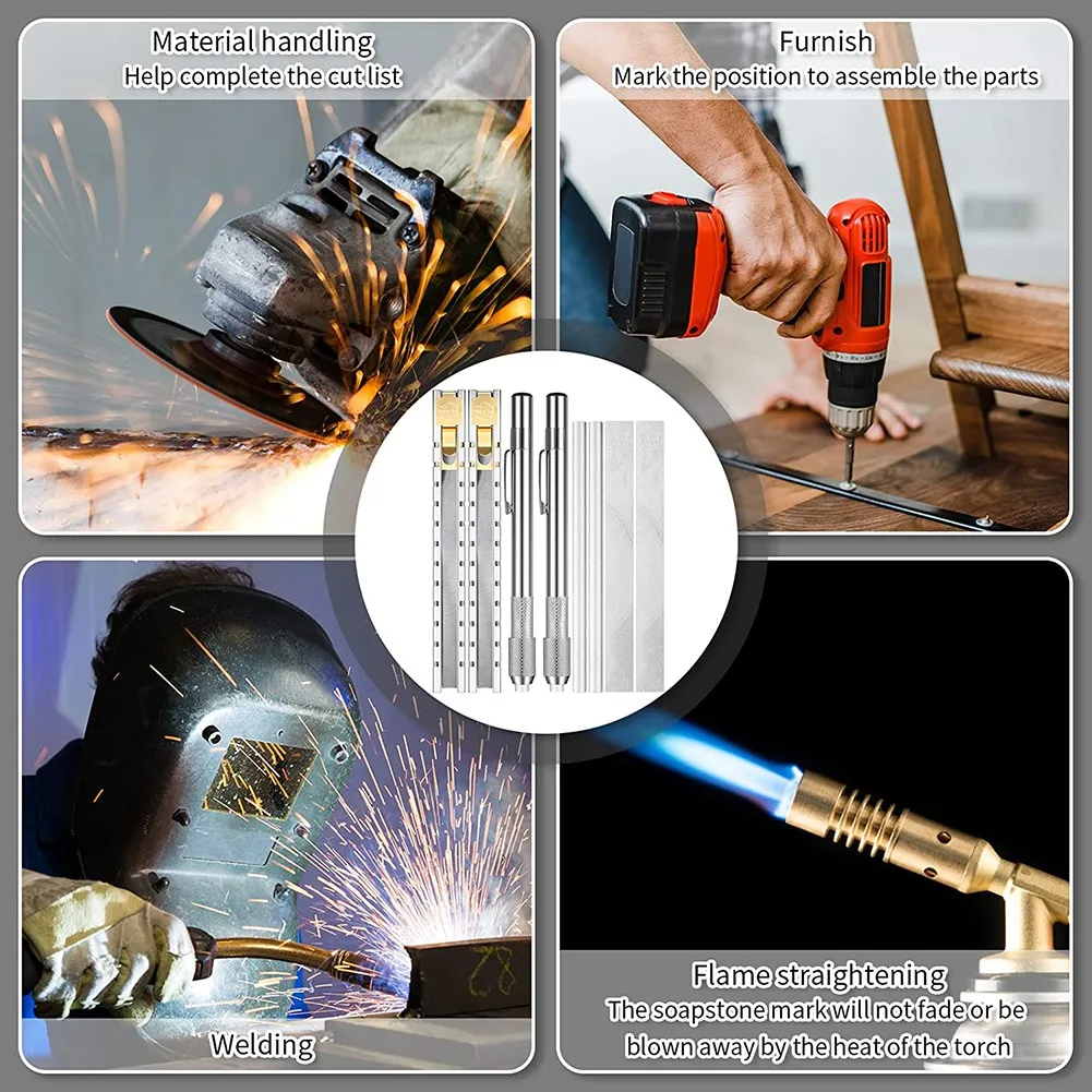 

AF95-держатель для мыльного камня, карандаш для мыльного камня, круглые плоские алюминиевые сварочные инструменты, плоские маркеры для мыльного камня, съемные на стали, алюминии