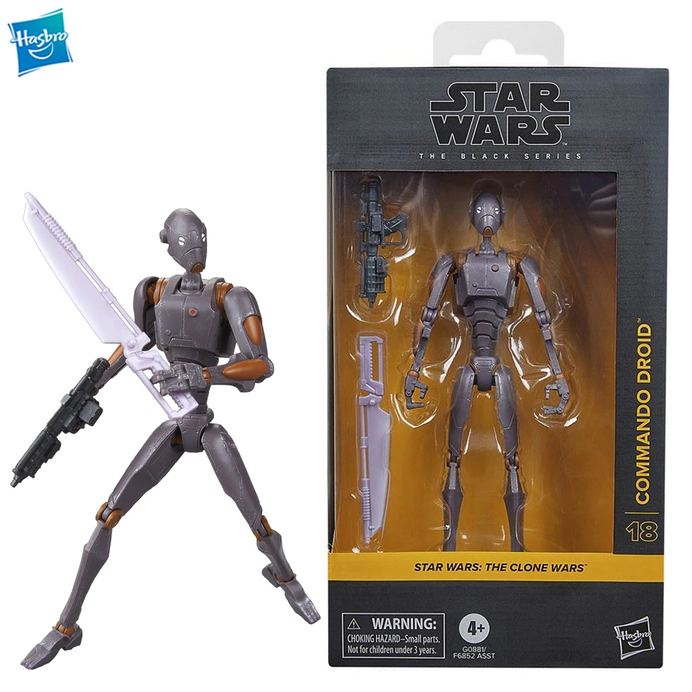 

[В наличии] Hasbro Star Wars The Black Series Commando Droid (The Clone Wars) Фигурка в масштабе 6 дюймов, коллекция моделей игрушек