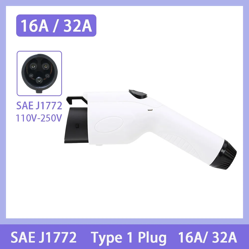 New 5M 10M J1772 32A Type 1 Female Plug To Male Socket EV Extension Cable Connector Extend Charging Station Charger Length