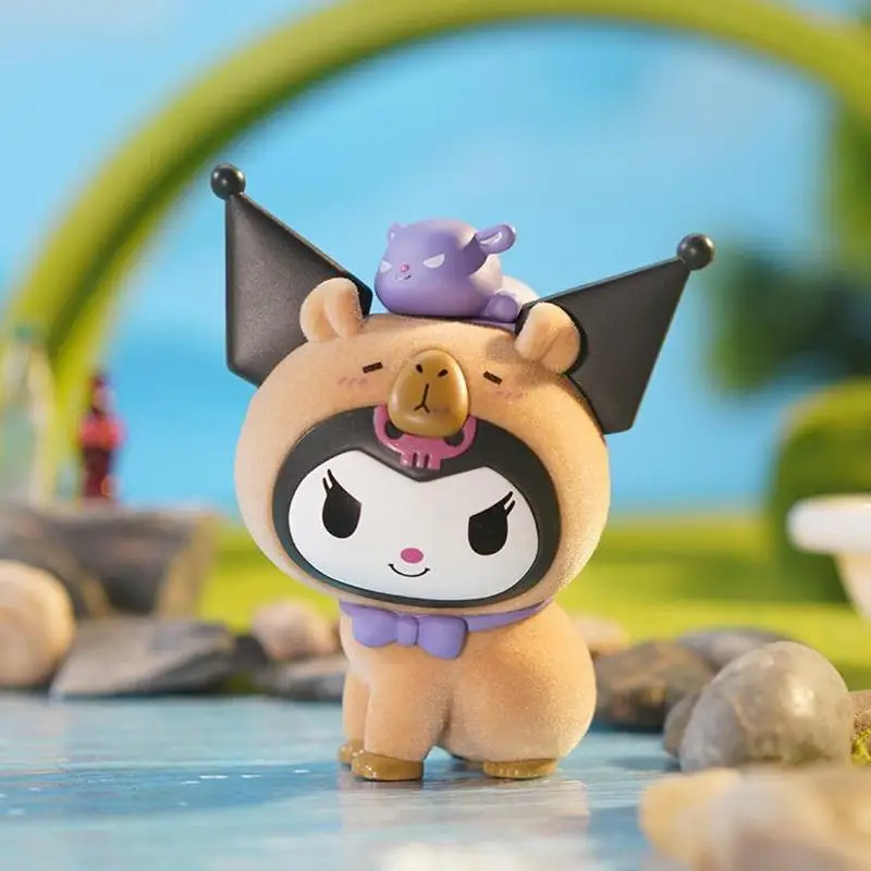 Nieuwe authentieke Sanrio Dolphin Series Blind Box Meleti Kuromi Model Ornament Schattige pop speelgoed Kerstverrassingscadeau