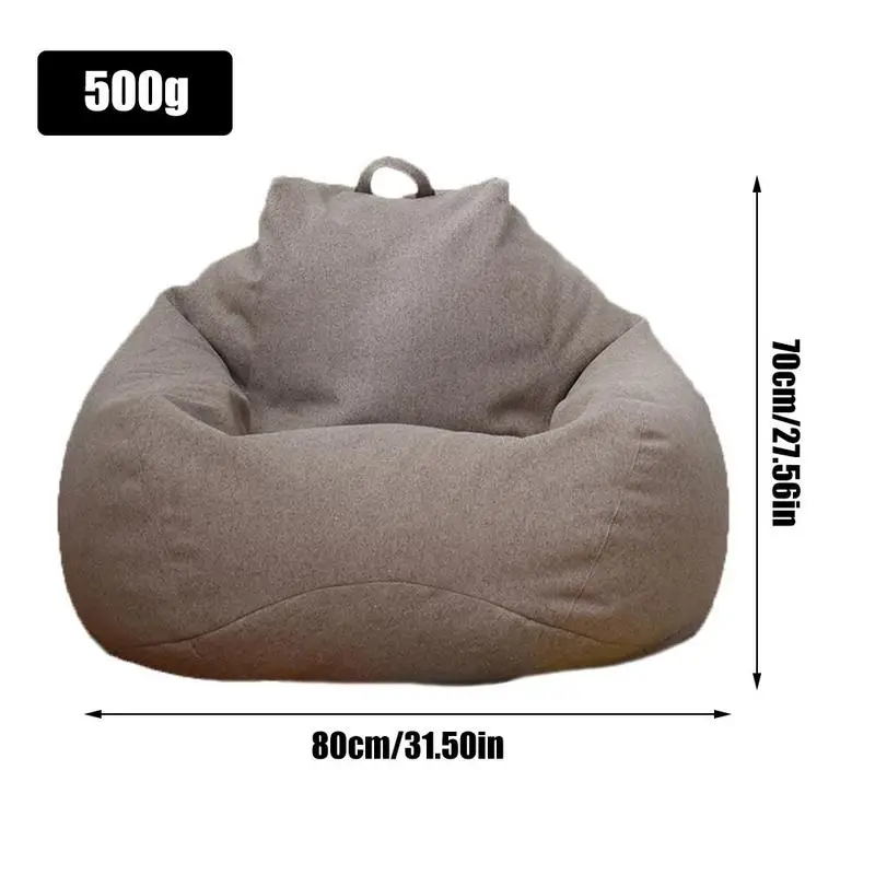 Large Small Lazy Sofas Cover Chairs without Filler Linen Cloth Lounger Seat Bean Bag Pouf Puff Couch Tatami Living Room Beanbags