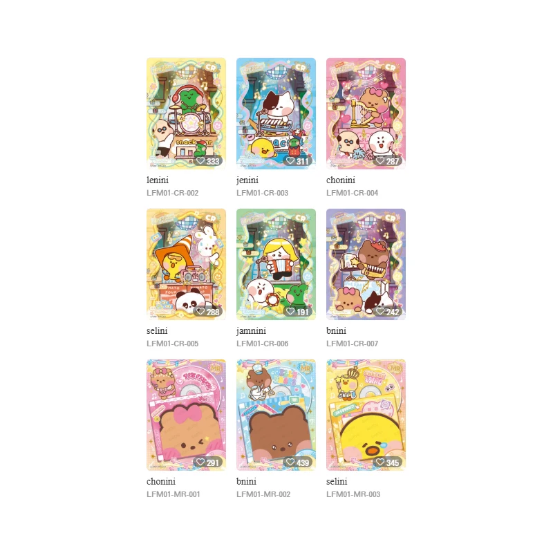 KAYOU LINE FRIENDS minini Vitality Alliance Card Friend Pack Vol1 Rare SP BP CR MR LR UR SSR HR SR R Trading Cards