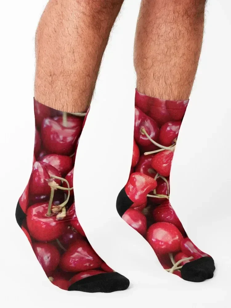 Calcetines de cerezas rojas frescas Medias de compresión Medias Crossfit Calcetines para mujeres Hombres