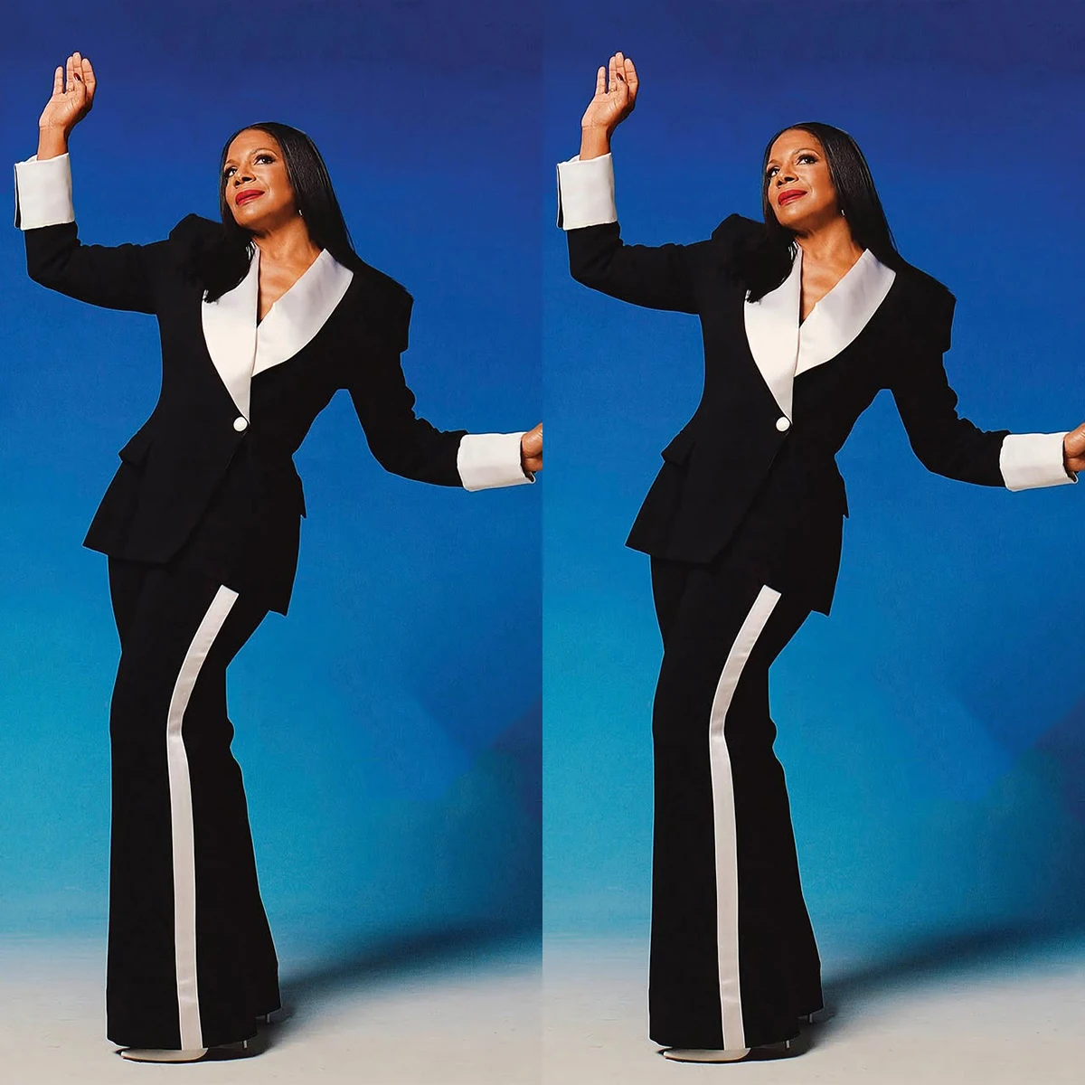Elegant One Button Women Suits 2 Pieces Fashion Blazer Jacket+Pants Formal Office Customized Patchwork Party Prom Dress