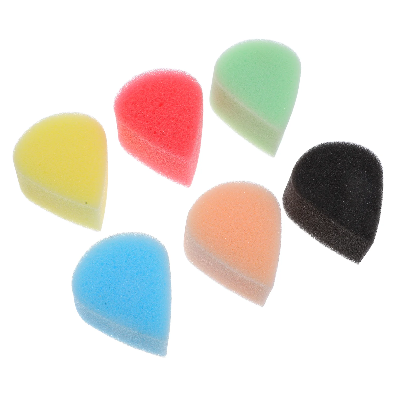 Face Painting Sponges 6 Colors Waterdrop Shape Kids Class Tools Makeup Sponge Set OPP Bag Storage Childrens