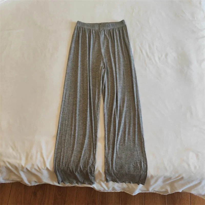 2026 New Modal Cotton Pants Women Thin Solid Color Sleep Pants Soft Loose Long Trousers Casual Home Bottoms Ladies Loungewear