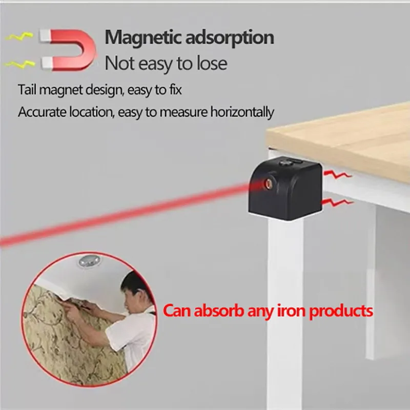 Mini 2 Cross Laser Levels Meter Red Lines Vertical Horizontal Leveling Instrument with Magnet Adsorption 2019 NewArrivl