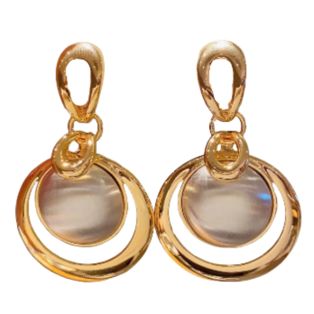 

S925 Silver Needle Metal Geometric Earrings Retro High - End Exaggerated Earrings Niche Unique Design Earrings