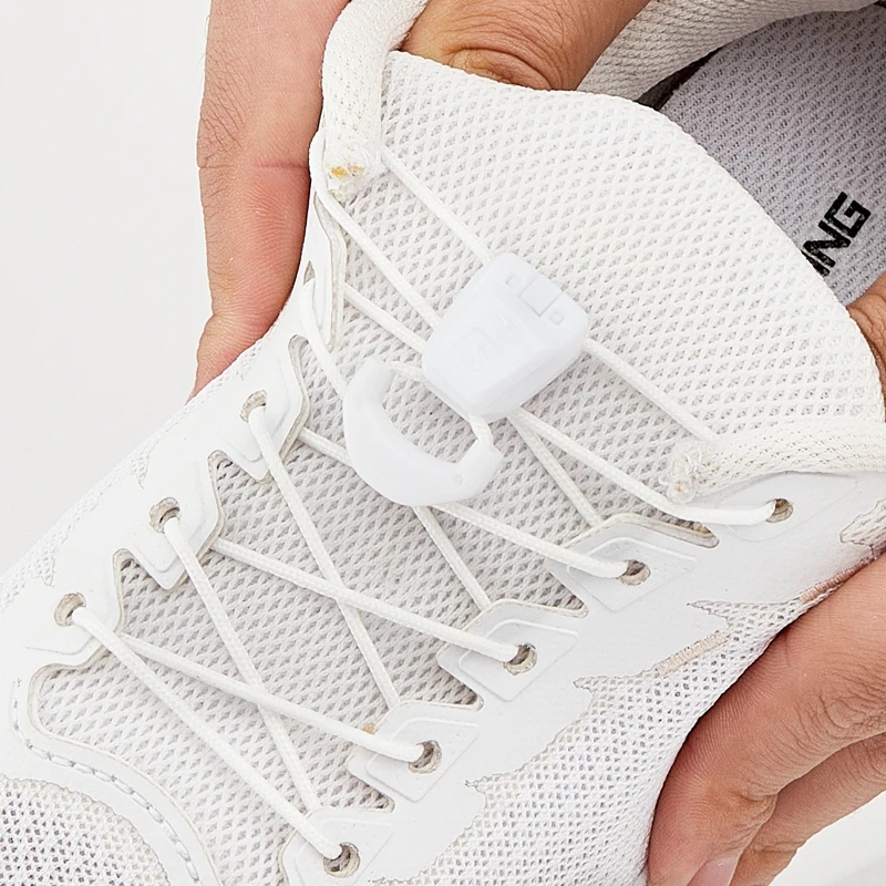 No tie Shoe laces Quality Running Sneakers Shoelaces Round Tennis Laces Without ties Adult Kids Black White Shoes Accesories