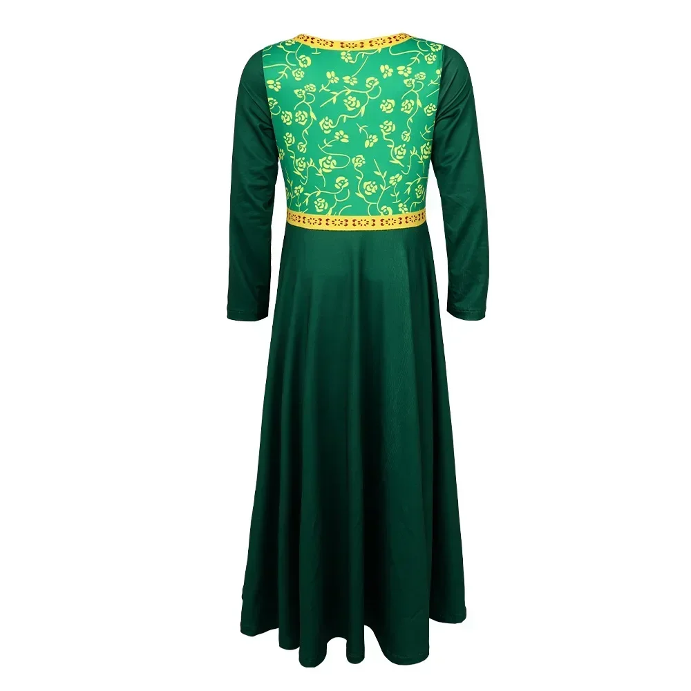 Anime Princess Green Dress Fiona Dress Shrek Cosplay Costume Halloween Fancy Fantasy Party Suit Roleplay for Adult Woman 009