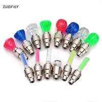 2PCS/Set LED Bike Wheel Light Tire Valve Cap Neon Lamp Waterproof Tyre Wheel Valve Cap Flash Practical Warning Lights Bicycle