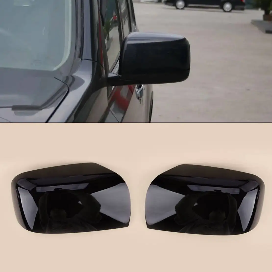 

1 Pair Left & Right Side Rearview Mirror Cover Cap Fit For Nissan Rogue 2008 2009 2010 2011 2012 2013 2014 2015 Black