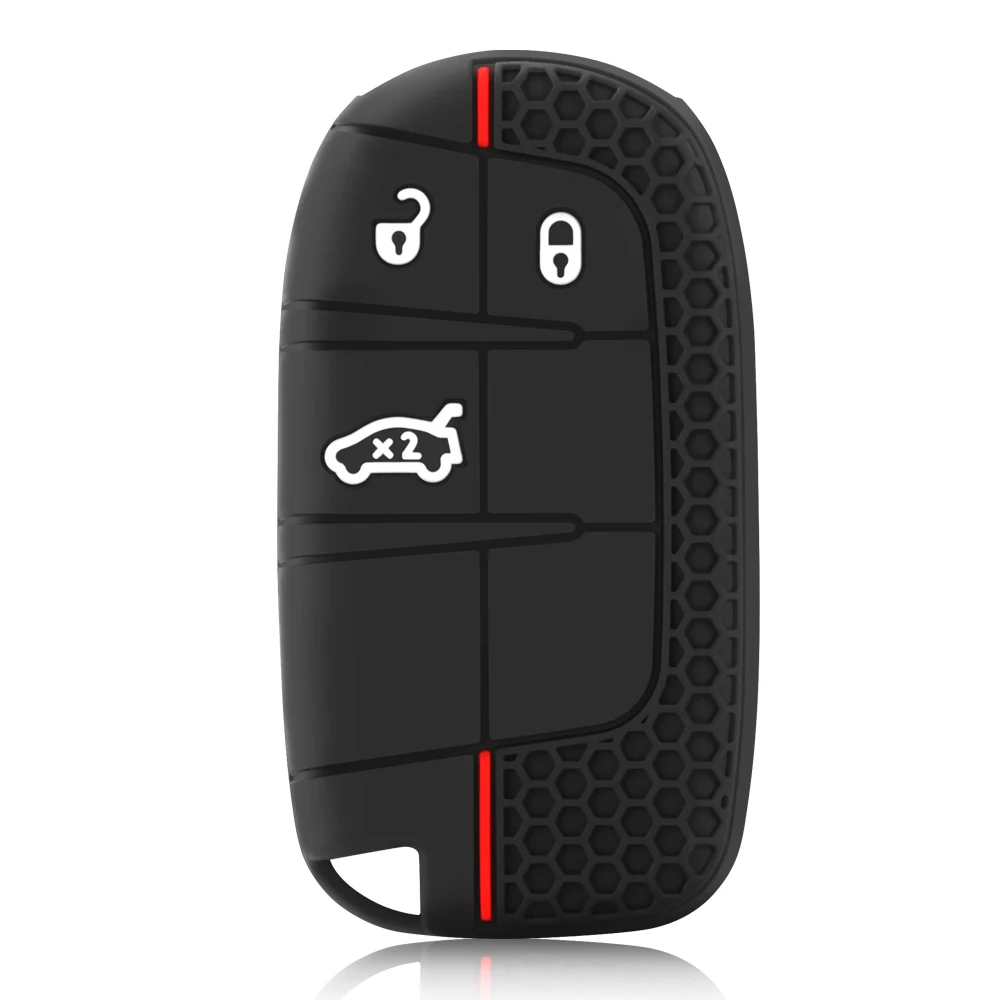 Silicone Car Key Cover Case For Fiat Dodge Ram Charger Journey Durango Jeep Grand Cherokee Chrysler Keyless Fob Shell Holder