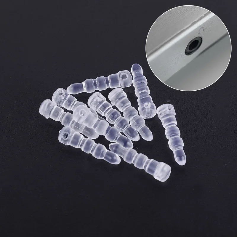 1-10PCS DIY Anti Dust Plug Transparent Charge Port Dust Plug for IPhone Type C Android Plug Stopper Protection Cap Phone Pendant