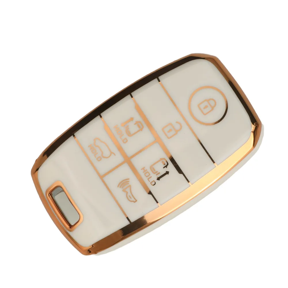 jingyuqin For Kia It comes in three colors: black, white and gray 3/4/5/6Buttons TPU remote control car Key Case Cover